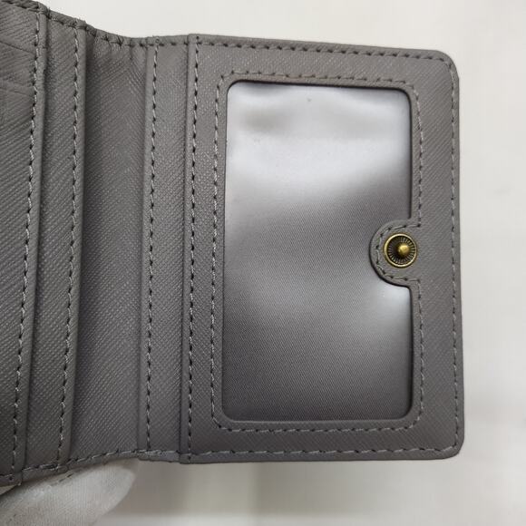 Fossil Blue Leather Credit Card ID Window Bifold Square Wallet - Picture 15 of 16